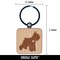 Miniature Schnauzer Dog with Heart Engraved Wood Square Keychain Tag Charm